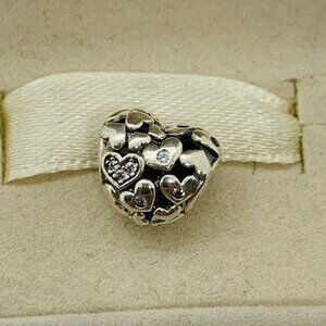 🔥🔥Pandora Sparkling CZ Openwork Heart Charm